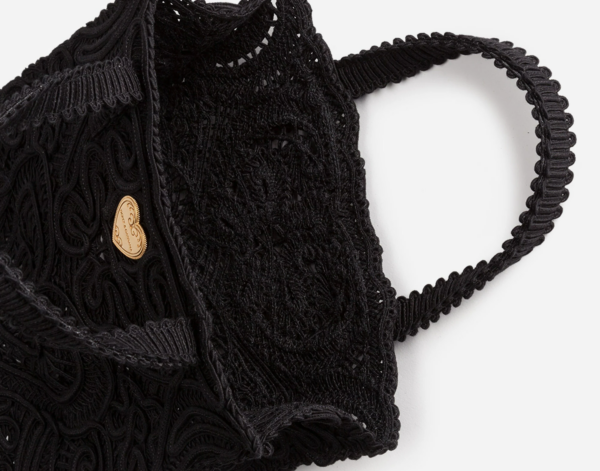 Túi Dolce & Gabbana Small Cordonetto Lace Shopper Black BB6926AW71780999 - Ảnh 4