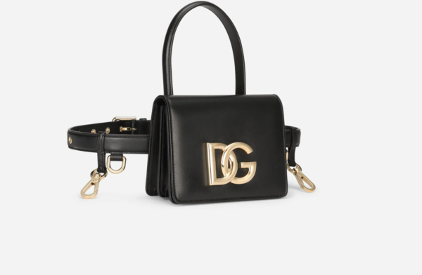 Túi Dolce & Gabbana Calfskin 3.5 Belt Bag Black BB7006AW57680999 - Ảnh 4