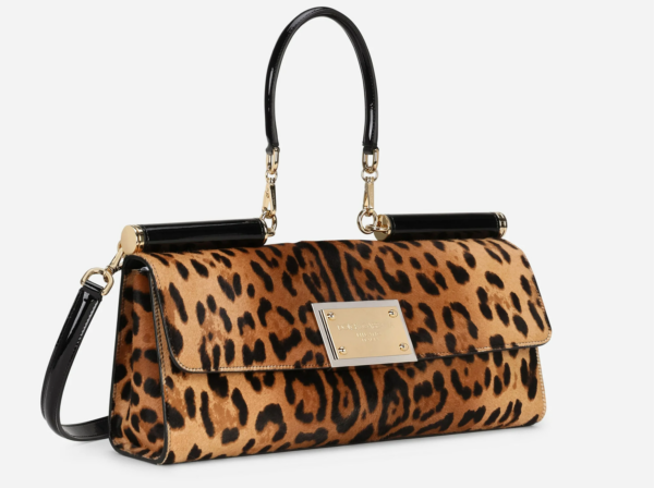 Túi Dolce & Gabbana 90es Sicily Bag In Leopard-Print Pony Hair BB7007AQ291HAALM - Ảnh 4