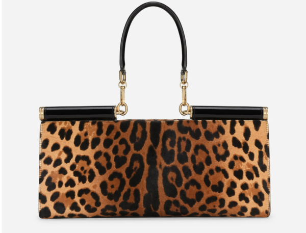 Túi Dolce & Gabbana 90es Sicily Bag In Leopard-Print Pony Hair BB7007AQ291HAALM - Ảnh 3