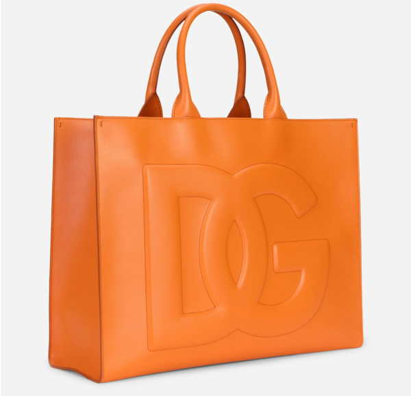 Túi Dolce & Gabbana Large Calfskin DG Daily Shopper Orange BB7022AQ26980243 - Ảnh 3