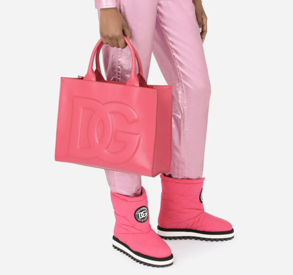 Túi Dolce & Gabbana Small Calfskin DG Daily Shopper Fuchsia BB7023AQ26987392 - Ảnh 4
