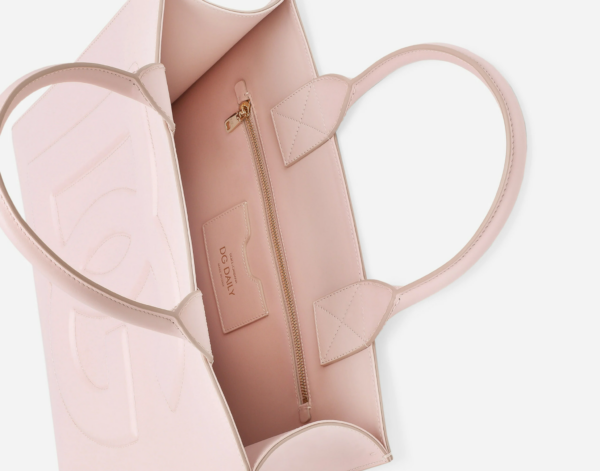 Túi Dolce & Gabbana Small Calfskin DG Daily Shopper Pink BB7023AQ26987984 - Ảnh 5