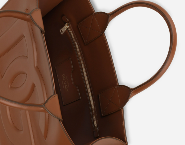 Túi Dolce & Gabbana Small Calfskin DG Daily Shopper Brown BB7023AQ2698M308 - Ảnh 5