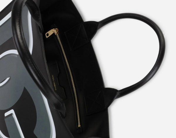 Túi Dolce & Gabbana Daily Shopper DG Logo Print Black BB7023AQ276HNSXI - Ảnh 5