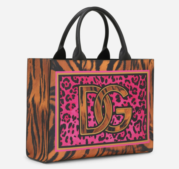 Túi Dolce & Gabbana Small DG Daily Tote Bag With Tiger Print BB7023B5937HE3QL - Ảnh 3