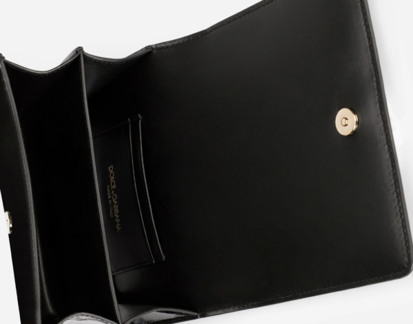 Túi Dolce & Gabanna Patent Leather 3.5 Crossbody Bag Black BB7037AQ27280999 - Ảnh 3
