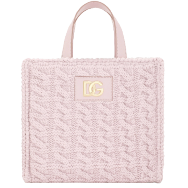 Túi Dolce & Gabbana Knit Small Beatric Shopper Pink BB7049AQ14680470