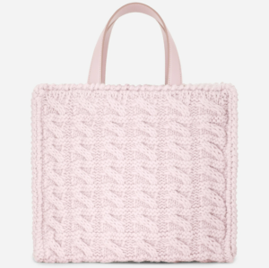 Alternative view of Túi Dolce & Gabbana Knit Small Beatric Shopper Pink BB7049AQ14680470