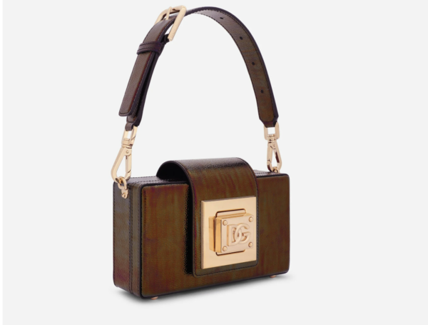 Túi Dolce & Gabbana Petroleum Calfskin Clutch With DG Fastening BB7074AQ55980995 - Ảnh 4