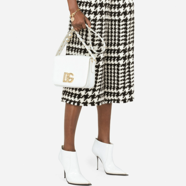 Túi Dolce & Gabbana Calfskin 3.5 Shoulder Bag White BB7077AW57680002 - Ảnh 2