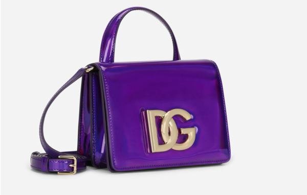 Túi Dolce & Gabbana Strobo Calfskin 3.5 Top-Handle Bag Purple BB7078AQ4958H459 - Ảnh 4