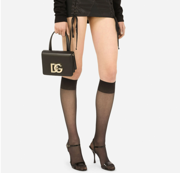 Túi Dolce & Gabbana Calfskin 3.5 Top-Handle Bag Black BB7078AW57680999 - Ảnh 2