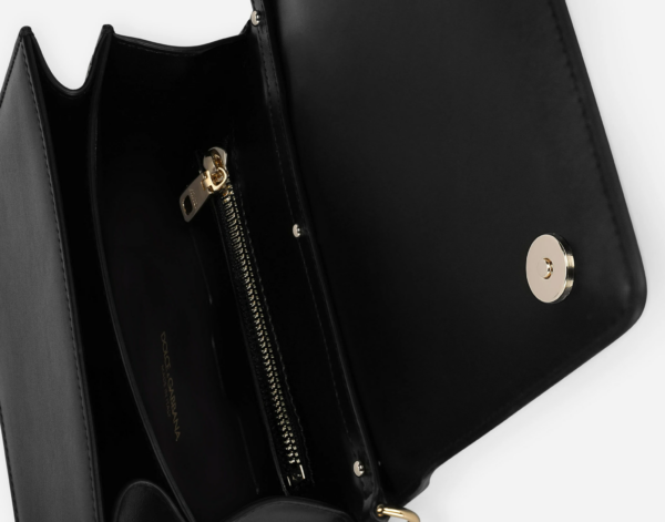 Túi Dolce & Gabbana Calfskin 3.5 Top-Handle Bag Black BB7078AW57680999 - Ảnh 3