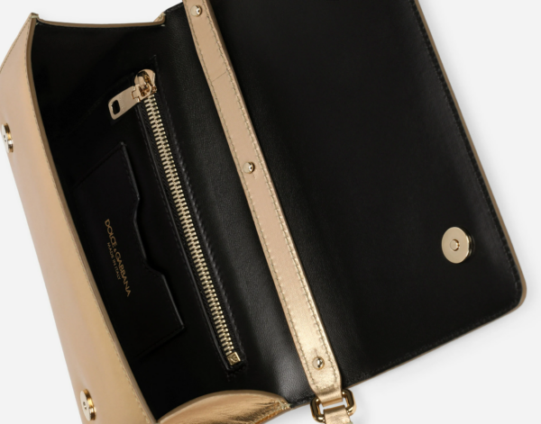Túi Dolce & Gabbana Nappa Mordore 3.5 Clutch Gold BB7082A101687080 - Ảnh 3