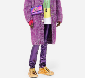 Alternative view of Túi Dolce & Gabbana Strobo Calfskin 3.5 Clutch Purple BB7082AQ4958H459