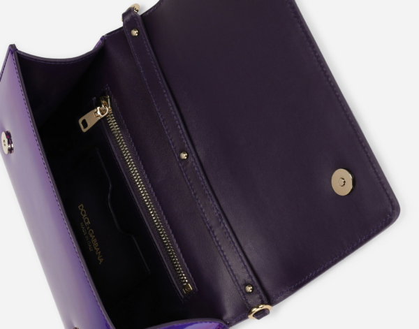 Túi Dolce & Gabbana Strobo Calfskin 3.5 Clutch Purple BB7082AQ4958H459 - Ảnh 3