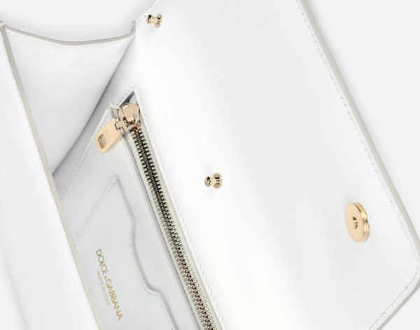 Túi Dolce & Gabbana Calfskin 3.5 Clutch White BB7082AW57680002 - Ảnh 3