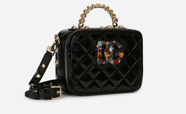 Túi Dolce & Gabbana Soft Quilted Patent Leather 3.5 Bag black BB7092AY06580999 - Ảnh 5