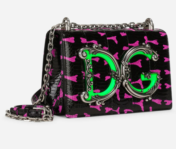 Túi Dolce & Gabbana Girls Crossbody Bag In Printed Elaphe BB7101AY0518B030 - Ảnh 3
