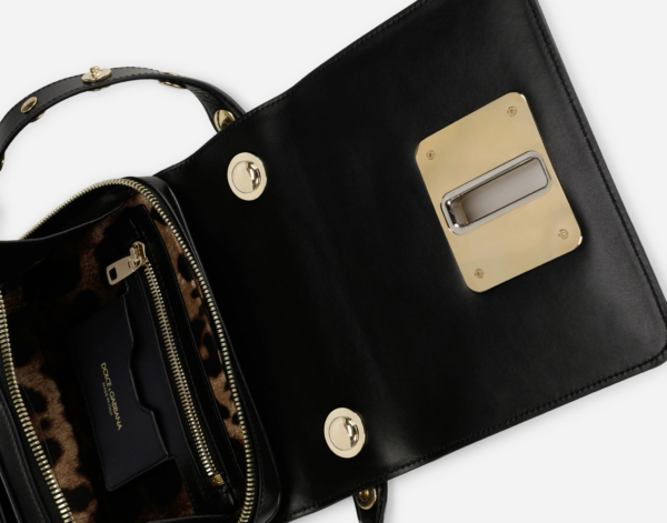 Túi Dolce & Gabbana Calfskin Lola Crossbody Bag 'Black' BB7108AW57680999 - Ảnh 3