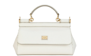 Túi Dolce & Gabbana Small Sicily Bag In Dauphine Calfskin White BB7116A100180001