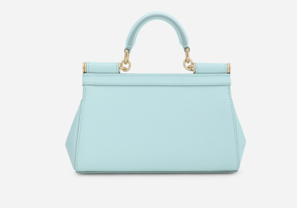 Túi Dolce & Gabbana Small Sicily bag in Dauphine Calfskin Azure BB7116A100180610 - Ảnh 4