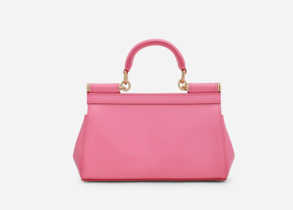 Túi Dolce & Gabbana Small Patent Leather Sicily Bag Pink BB7116A147187141 - Ảnh 4