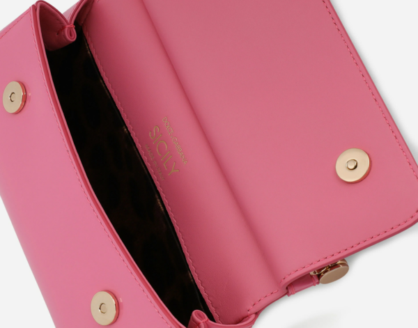 Túi Dolce & Gabbana Small Patent Leather Sicily Bag Pink BB7116A147187141 - Ảnh 3