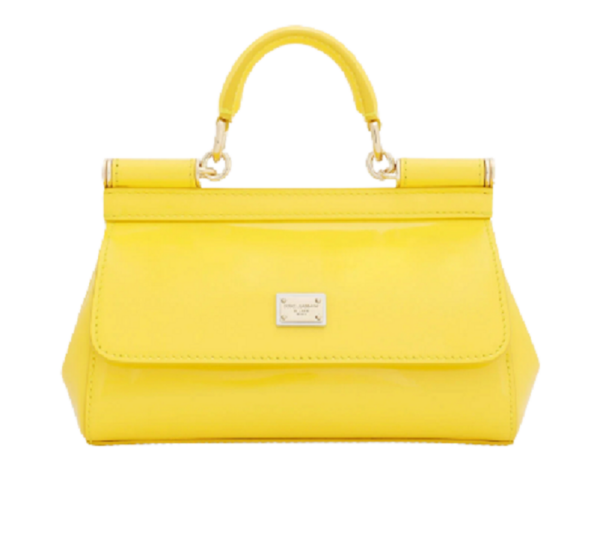 Túi Dolce & Gabbana Small Patent Leather Sicily Bag Yellow BB7116A14718H212