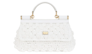 Túi Dolce & Gabbana Small Raffia Crochet Sicily Bag White BB7116AY20889642