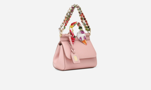 Túi Dolce & Gabbana 'Scarf Pink' BB7116B58758H402 - Ảnh 5