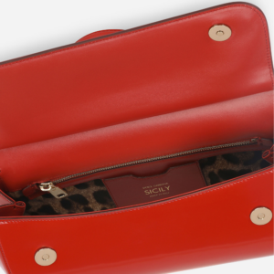 Tui Dolce & Gabbana Medium Polished Calfskin Sicily Bag 'Red' BB7117A10378M307