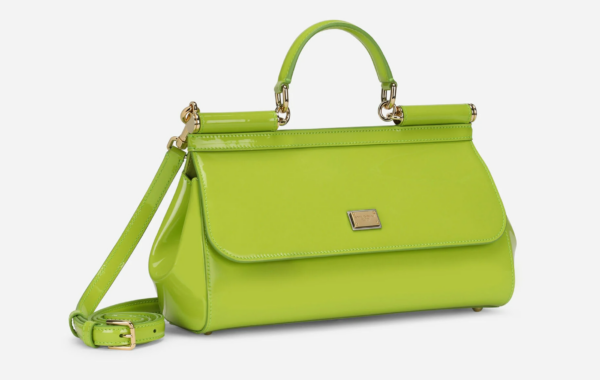 Túi Dolce & Gabbana Medium Patent Leather Sicily Bag Green BB7117A14718M181 - Ảnh 4
