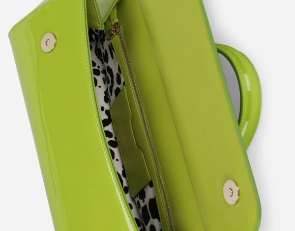Túi Dolce & Gabbana Medium Patent Leather Sicily Bag Green BB7117A14718M181 - Ảnh 2