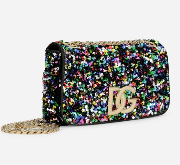 Túi Dolce & Gabbana Multi-colored Sequined 3.5 Shoulder Bag BB7127AY0918B015 - Ảnh 3