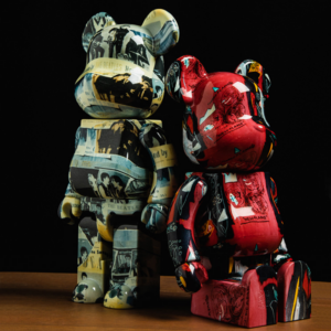 Alternative view of Mô Hình Bearbrick Andy Warhol x JEAN-MICHEL BASQUIAT #1