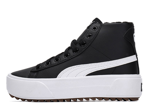 Giày Puma Kaia Mid Fur Black White 385173-01 - Ảnh 2