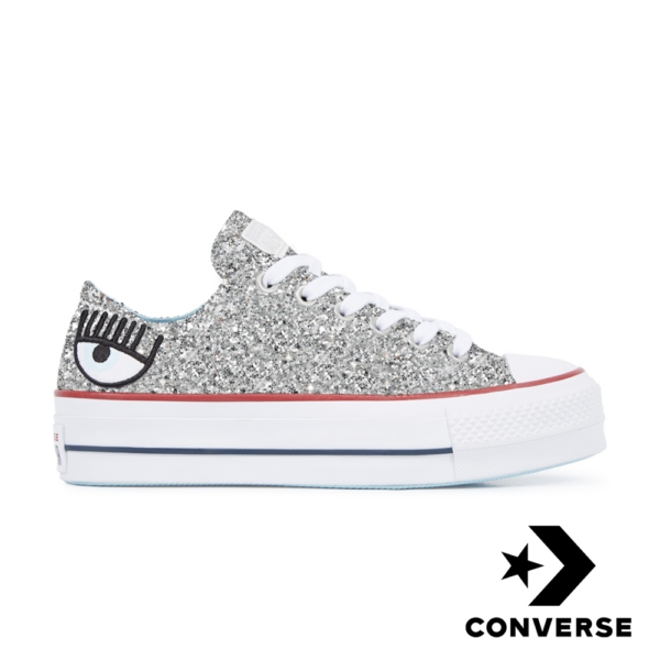 Giày Converse Chiara Ferragni 'Silver Red' 563833C - Ảnh 6