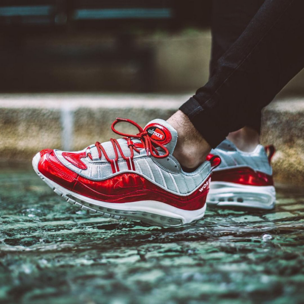 Giày Nike Supreme x Air Max 98 'Red' 844694-600 - Ảnh 2