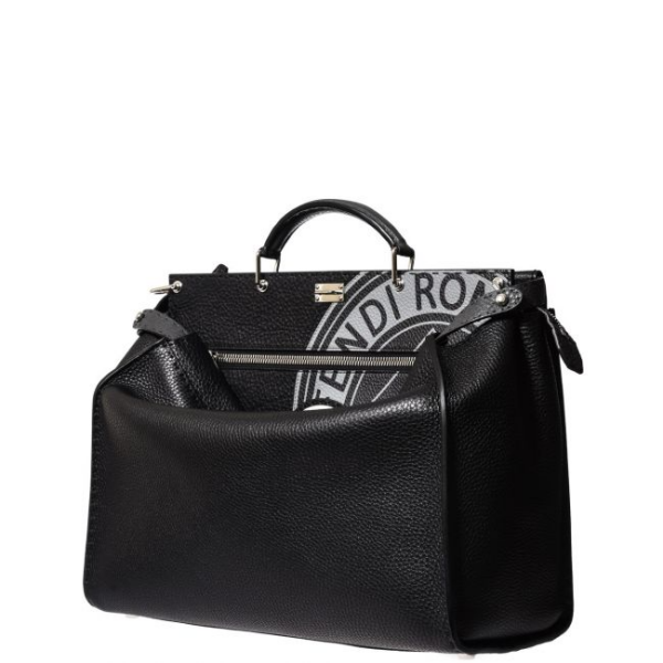 Túi Fendi Handbags Peekaboo Selleria Men Leather Black 7VA388-A4BH-F0B1J - Ảnh 4