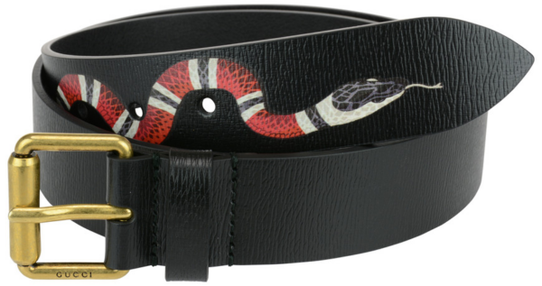 Thắt Lưng Gucci Ravelluso Leather Belt With Kingsnake Detail 434520-DNI1T-1058 - Ảnh 2