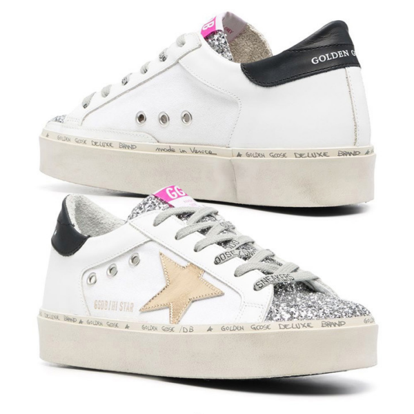Giày Golden Goose Hi-Star White Glitter GWF00120-F001086-80822 - Ảnh 2