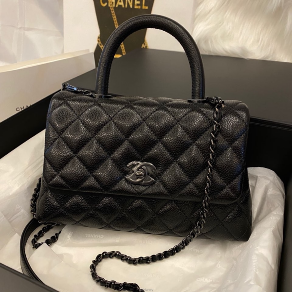 Túi Chanel Small Coco Handle Bag Black A92990-B03403-94305 - Ảnh 3