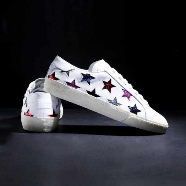 Giày Saint Laurent SL-06 Leather Low 'Stars' 458869-CN620-9266 - Ảnh 2