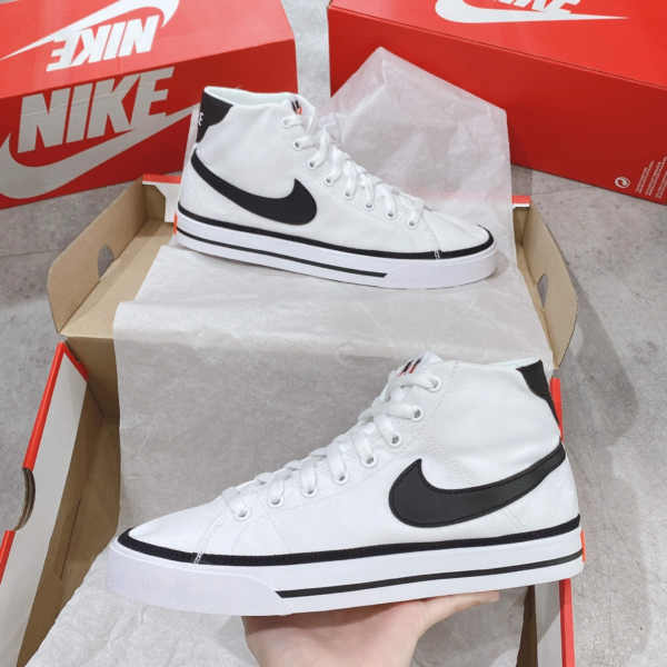 Giày Nike Court Legacy Canvas Mid White DD0162-100 - Ảnh 2