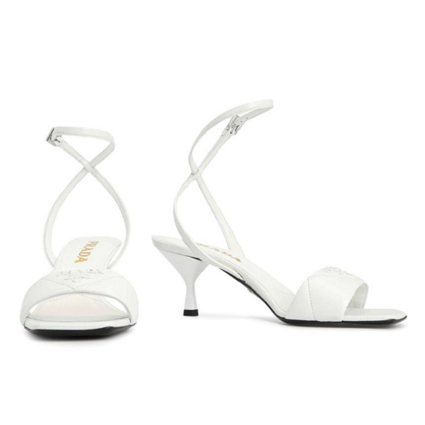 Dép Prada Logo Quilted Nappa 'White' 1X825M-038-F0009 - Ảnh 3