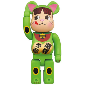 Mo Hinh Bearbrick Pekochan Neko Florescent Green 100% & 400%