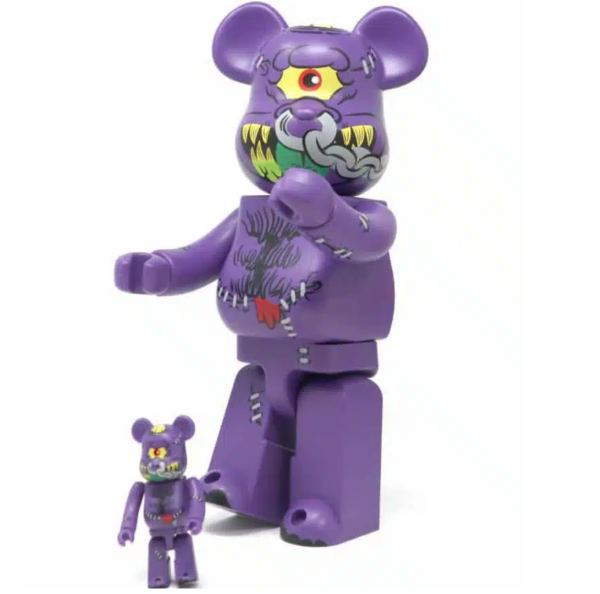 Mô Hình Bearbrick Horn Head (Madballs) 100% & 400% Purple - Ảnh 4