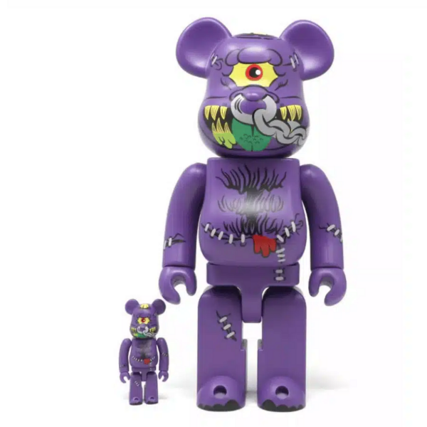 Mô Hình Bearbrick Horn Head (Madballs) 100% & 400% Purple